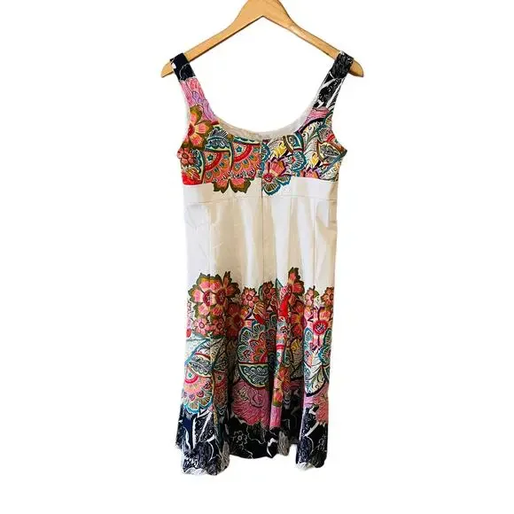 Nine West Floral Sleeveless A Line Dress Size 4 Multicolored - Picture 4 of 11